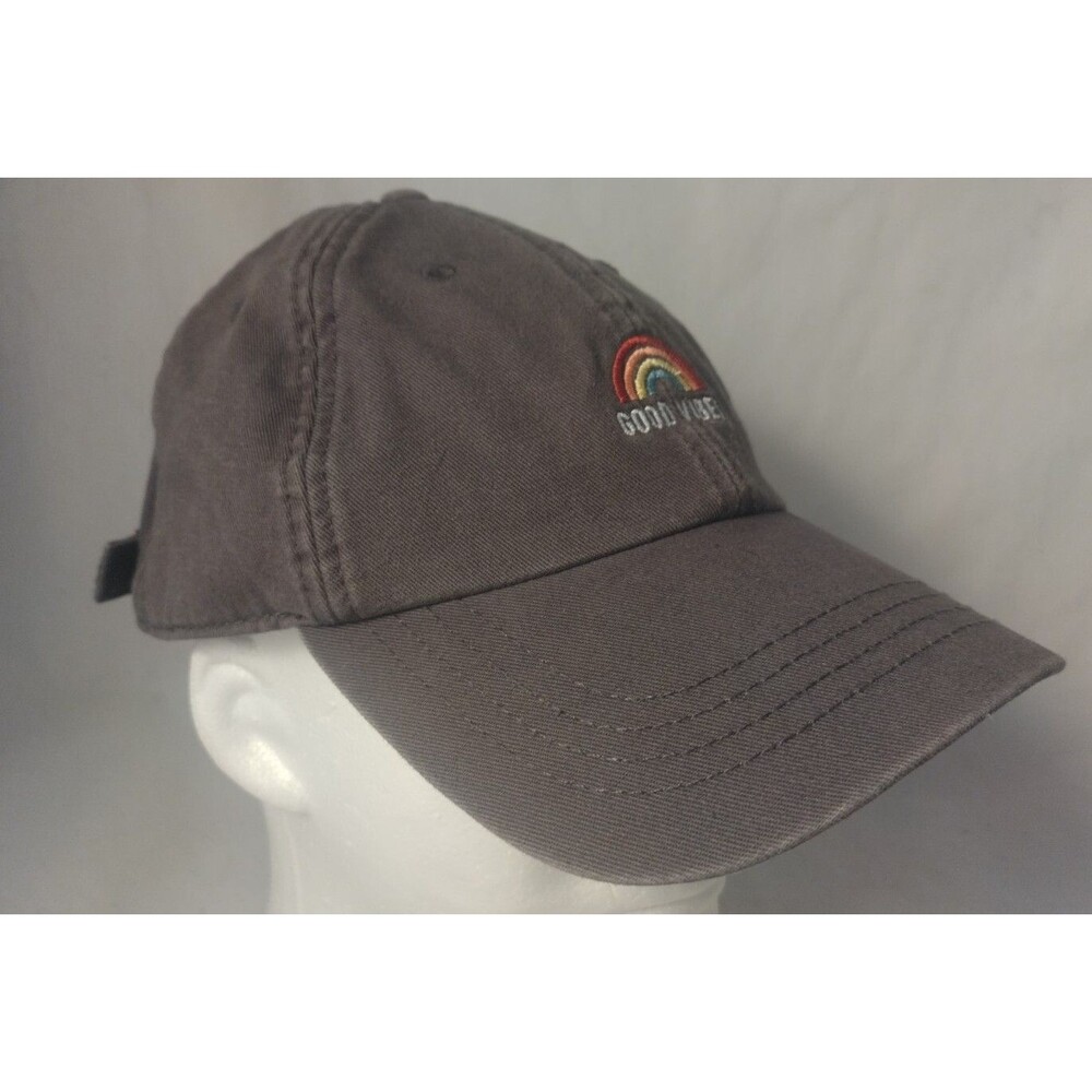 State of Mine "Good Vibes" Rainbow Adjustable Strapback Hat/Cap